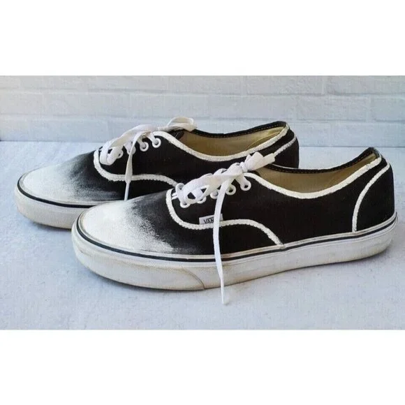 VANS Mens sz 12 Black and White Sneakers Shoes 721565 - Personalized Customized - Picture 3 of 8
